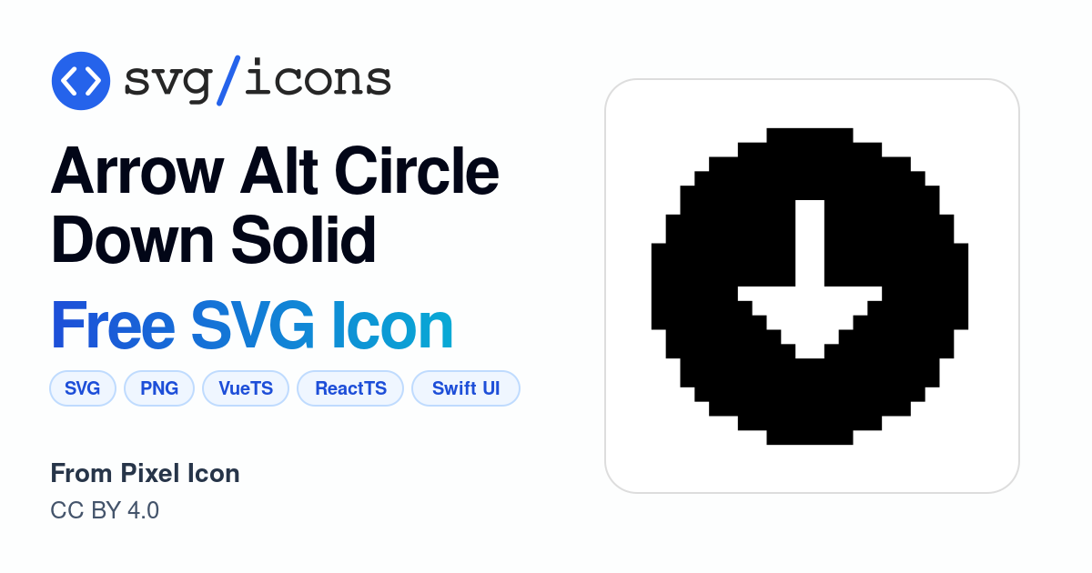 Arrow-alt-circle-down-solid SVG Icon - Free Arrow-alt-circle-down-solid ...