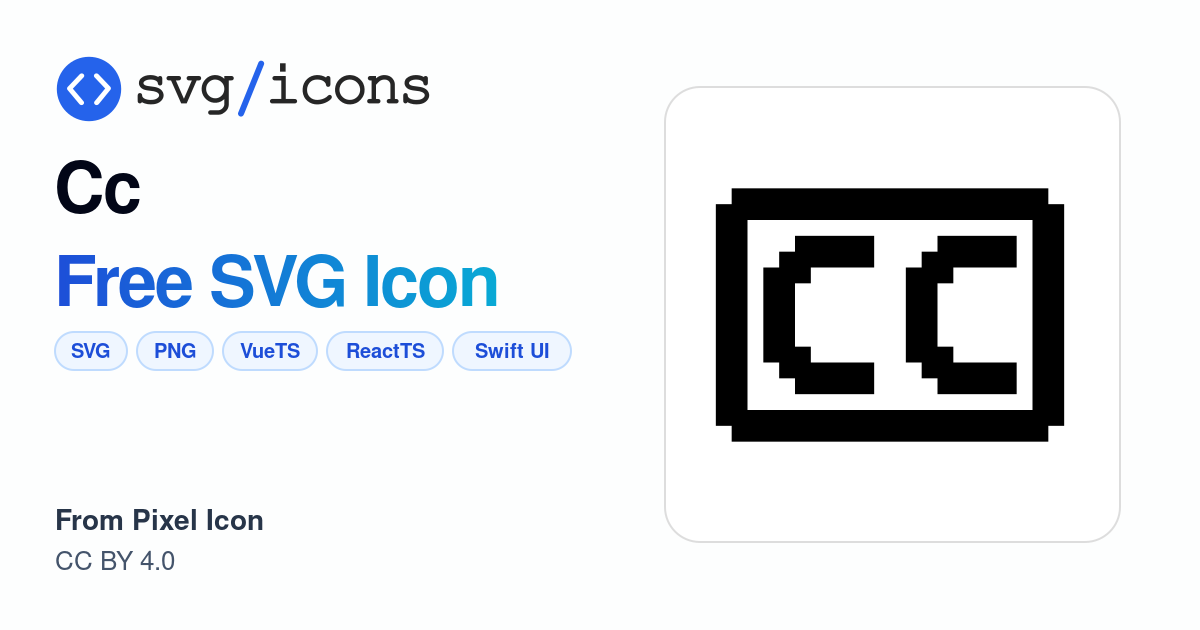Cc SVG Icon - Free Cc PNG & SVG Download