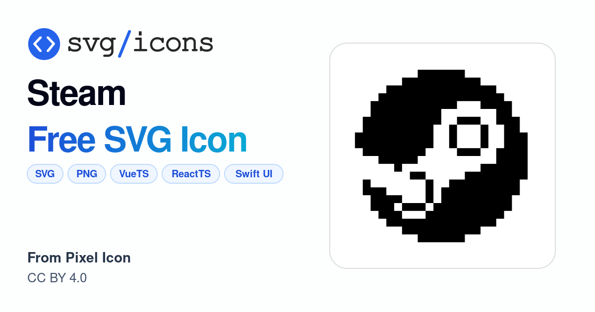 Steam SVG Icon - Free Steam PNG & SVG Download