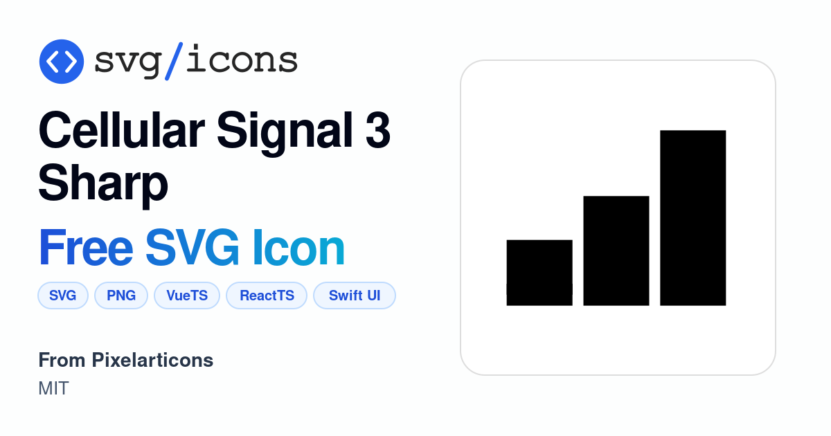 Cellular-signal-3-sharp SVG Icon - Free Cellular-signal-3-sharp PNG ...