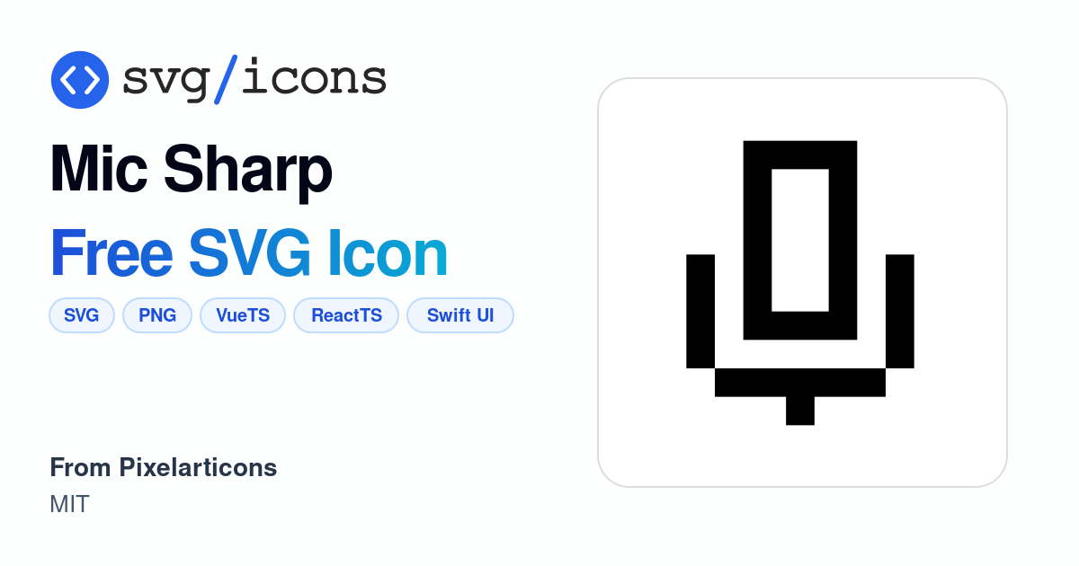 Mic-sharp SVG Icon - Free Mic-sharp PNG & SVG Download