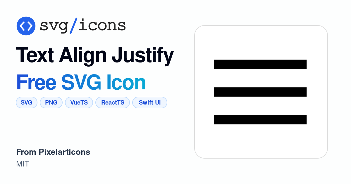 Text-align-justify SVG Icon - Free Text-align-justify PNG & SVG Download