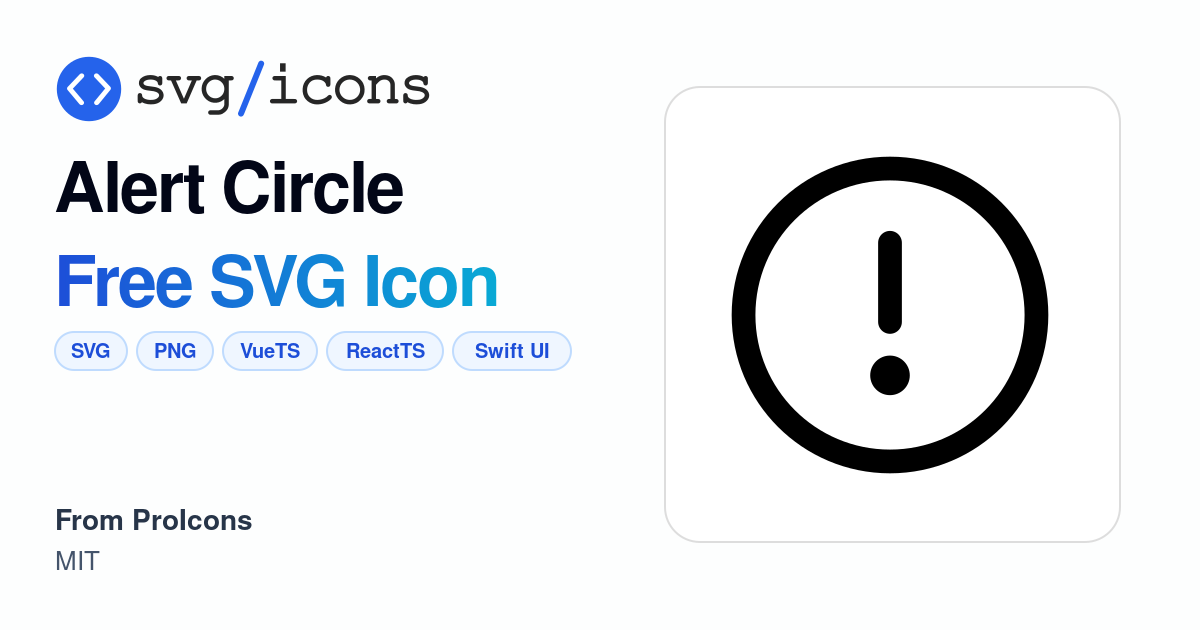 Alert-circle SVG Icon - Free Alert-circle PNG & SVG Download