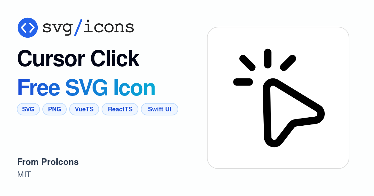 Cursor-click SVG Icon - Free Cursor-click PNG & SVG Download