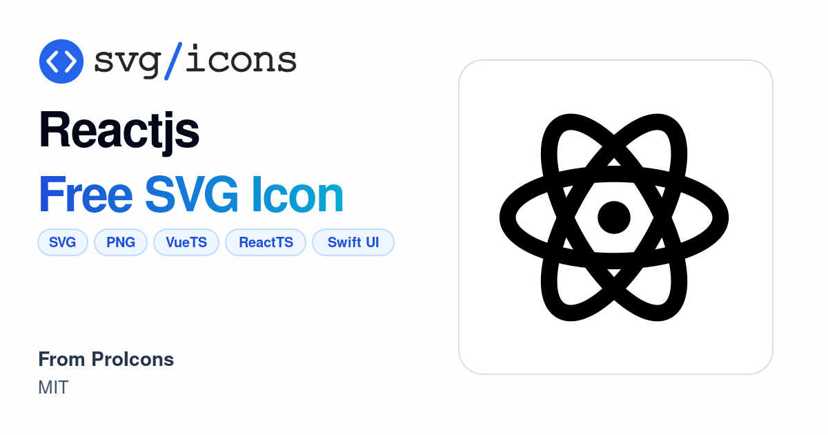 Reactjs SVG Icon - Free Reactjs PNG & SVG Download