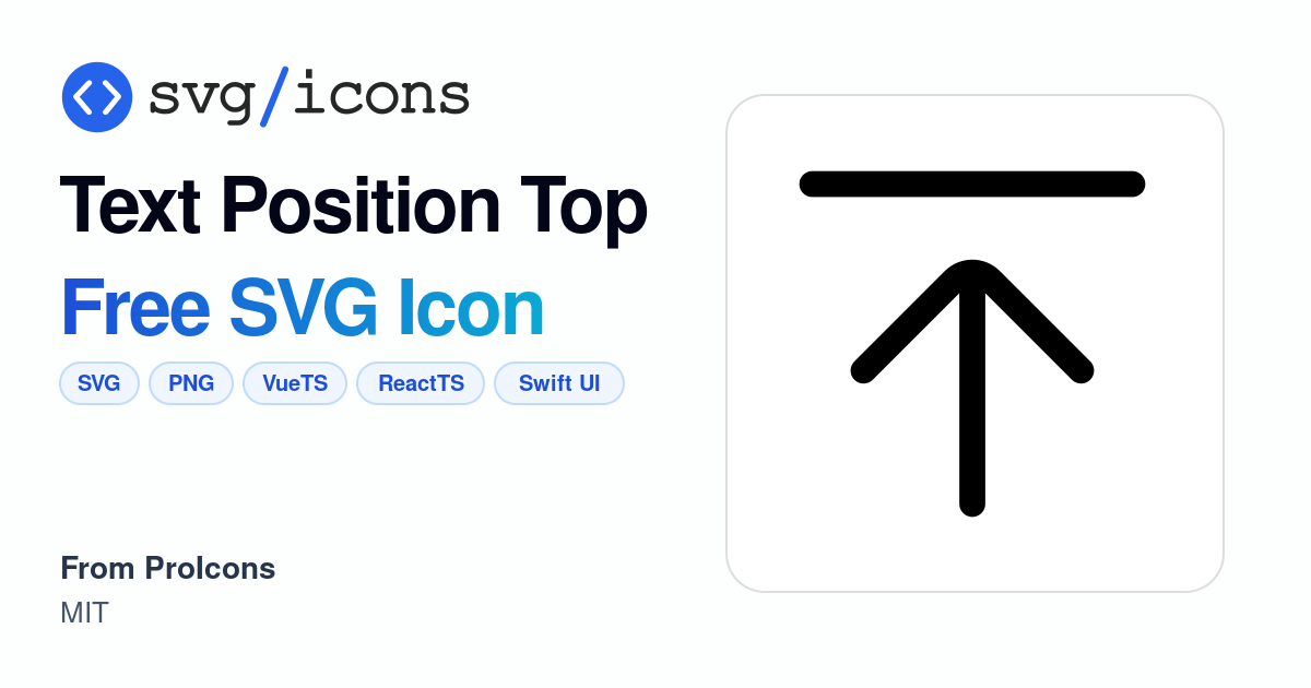 Text-position-top SVG Icon - Free Text-position-top PNG & SVG Download