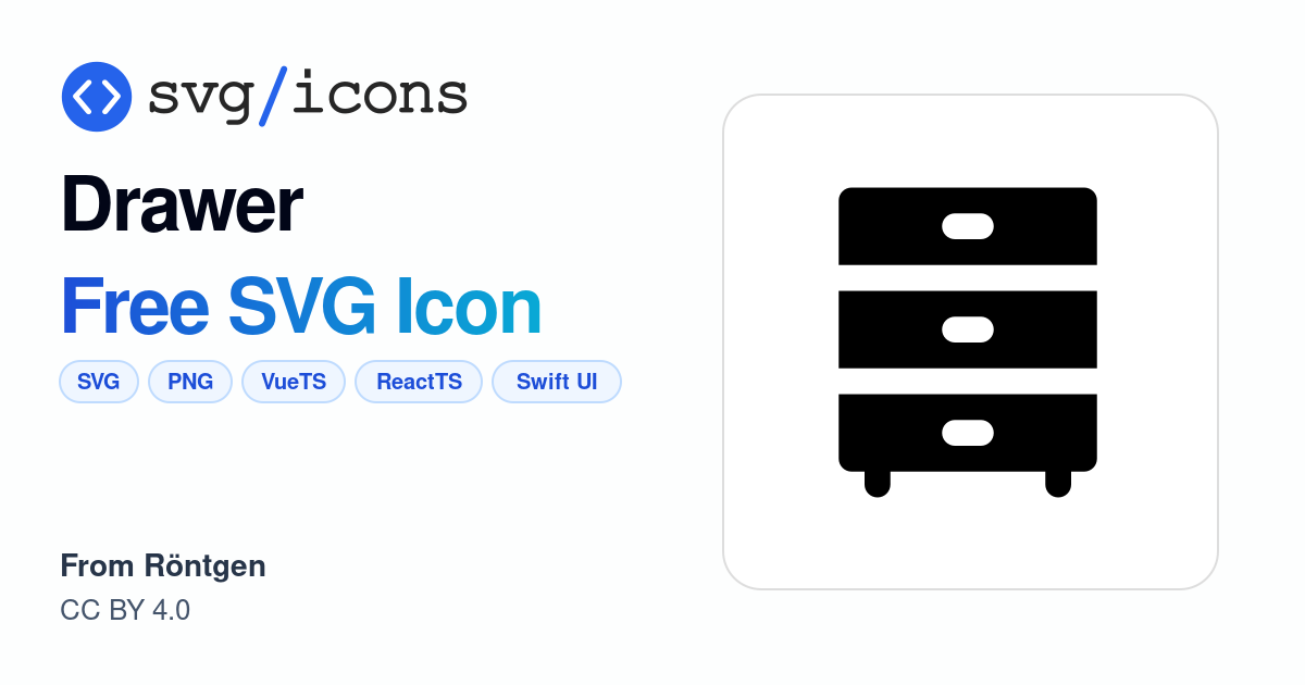 Drawer SVG Icon - Free Drawer PNG & SVG Download