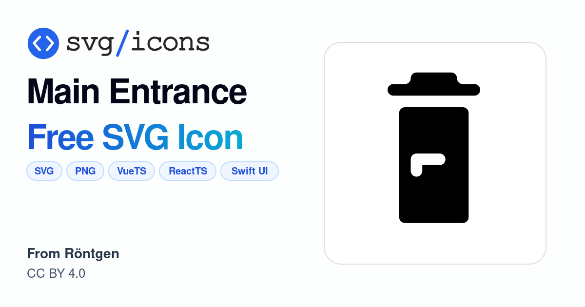 Main-entrance SVG Icon - Free Main-entrance PNG & SVG Download