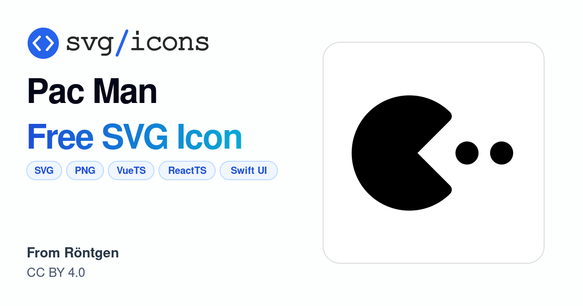 Pac-man SVG Icon - Free Pac-man PNG & SVG Download