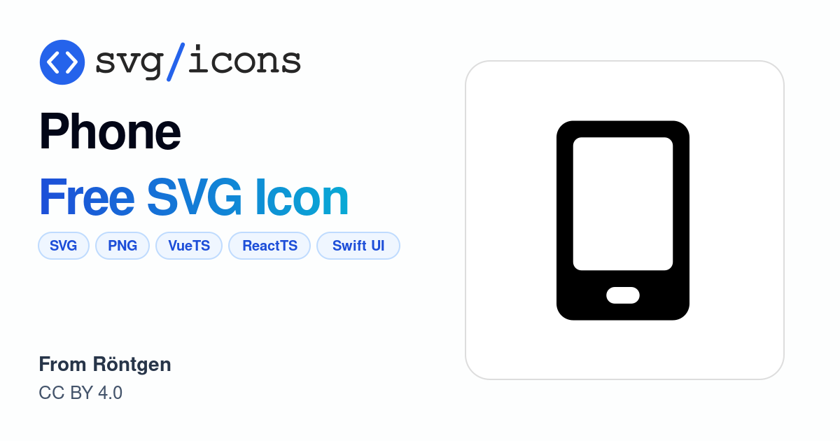 Phone SVG Icon - Free Phone PNG & SVG Download
