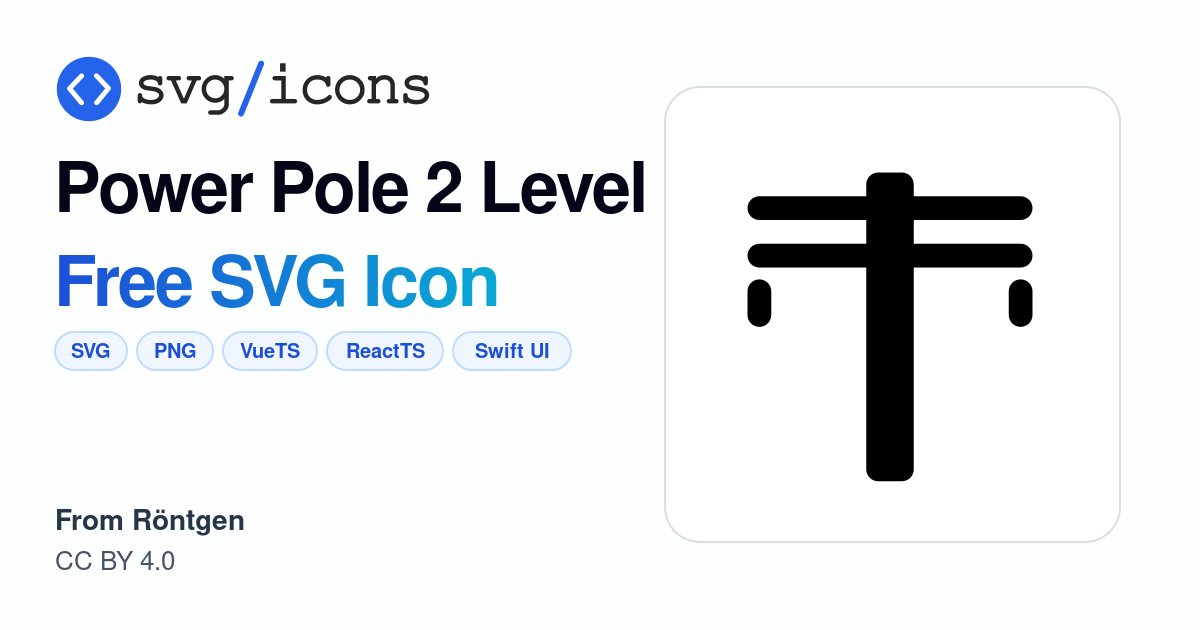Power-pole-2-level SVG Icon - Free Power-pole-2-level PNG & SVG Download