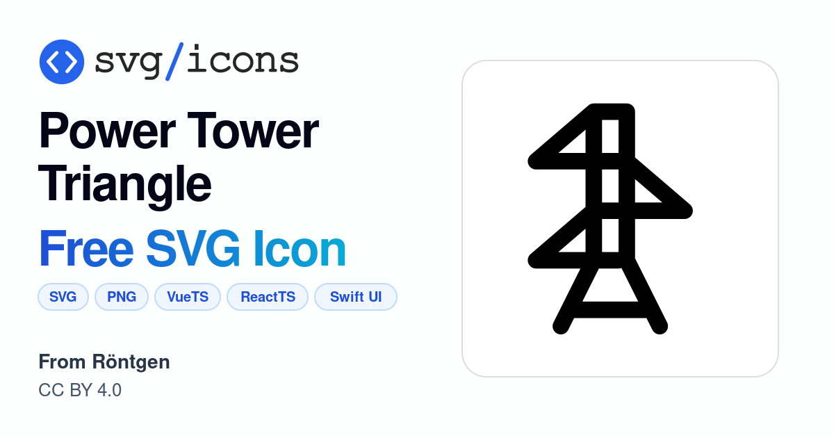 Power-tower-triangle SVG Icon - Free Power-tower-triangle PNG & SVG ...