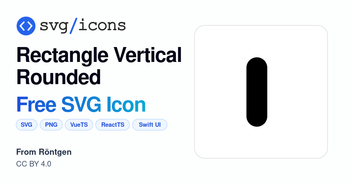 Rectangle-vertical-rounded SVG Icon - Free Rectangle-vertical-rounded ...