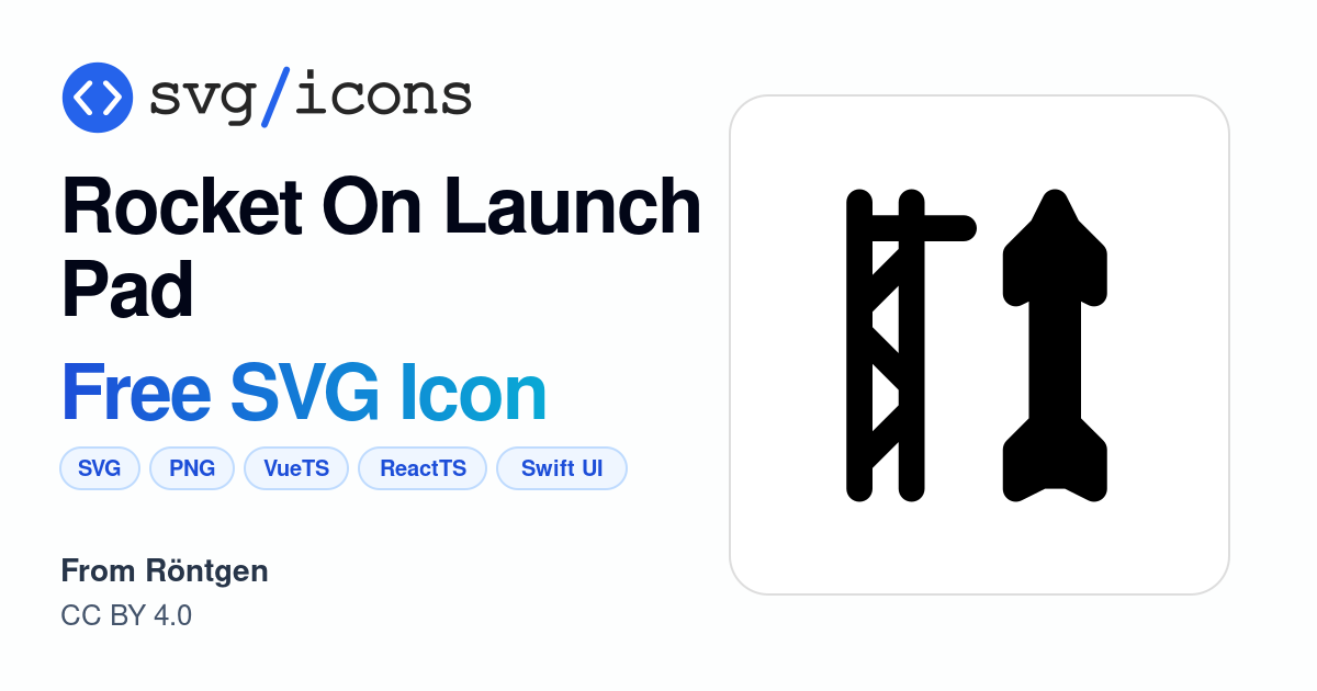 Rocket-on-launch-pad SVG Icon - Free Rocket-on-launch-pad PNG & SVG ...