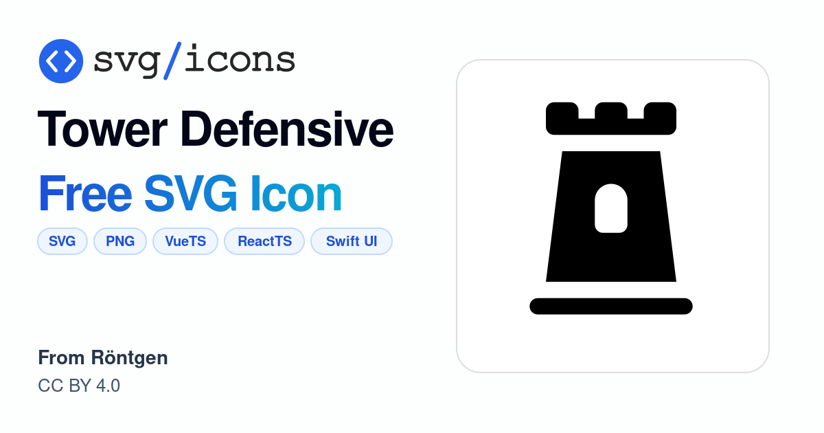Tower-defensive SVG Icon - Free Tower-defensive PNG & SVG Download