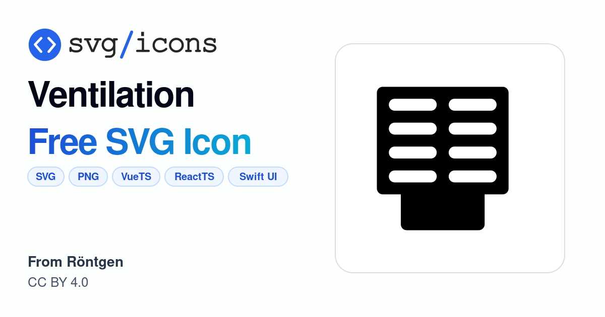 Ventilation SVG Icon - Free Ventilation PNG & SVG Download
