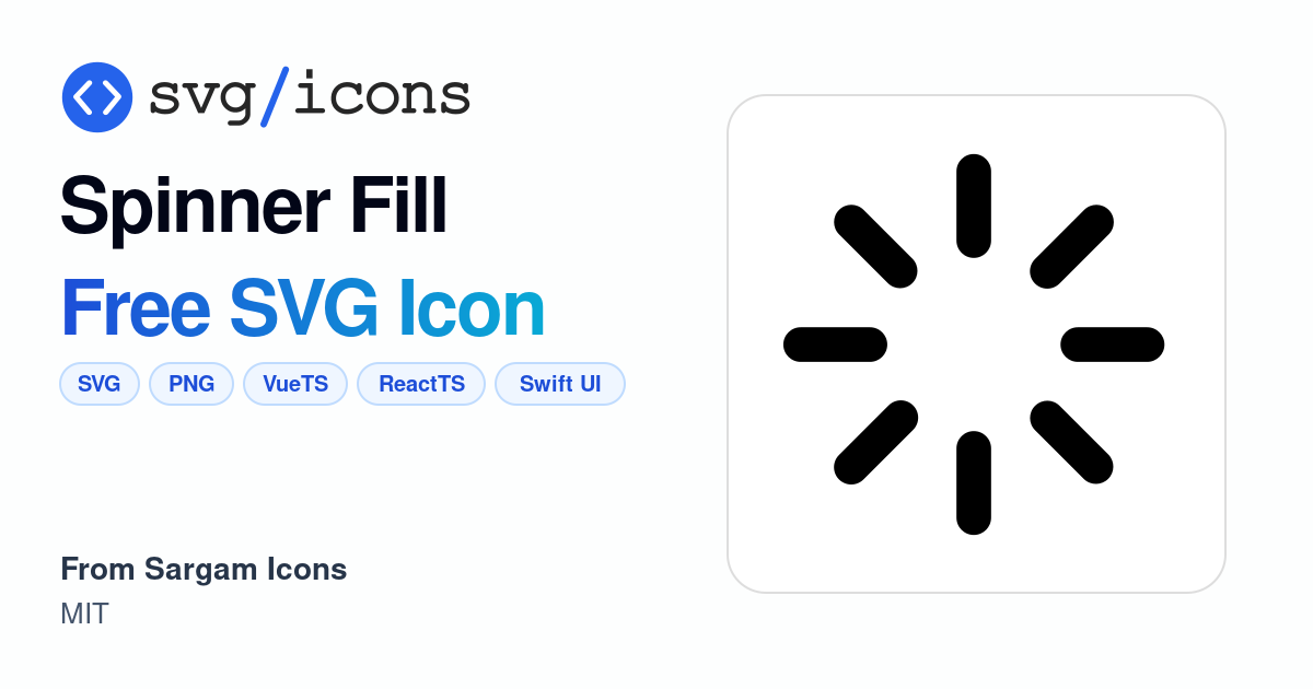 Spinner-fill SVG Icon - Free Spinner-fill PNG & SVG Download