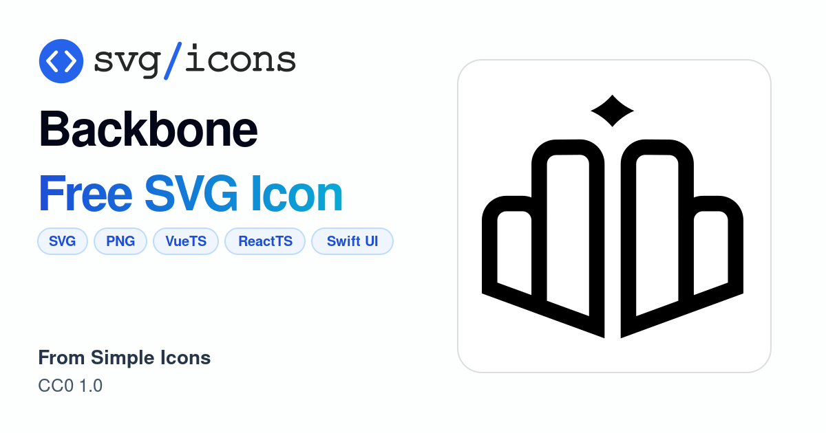 Backbone SVG Icon - Free Backbone PNG & SVG Download