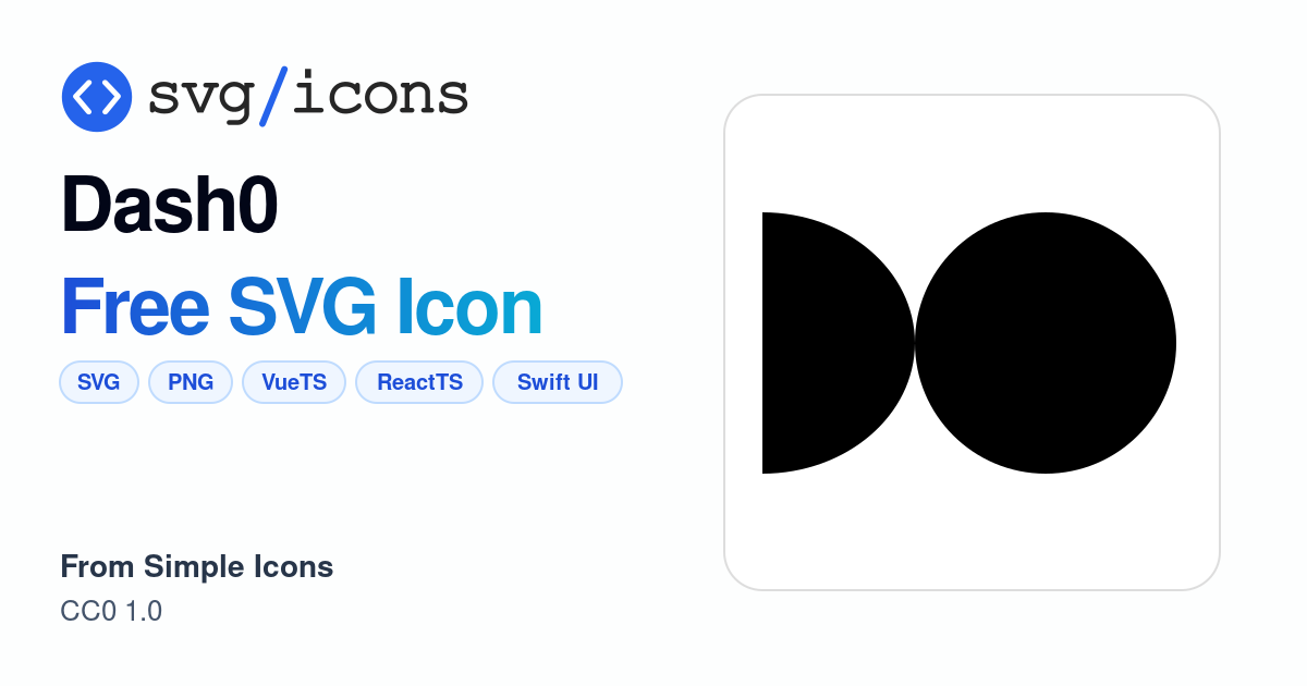 Dash0 SVG Icon - Free Dash0 PNG & SVG Download