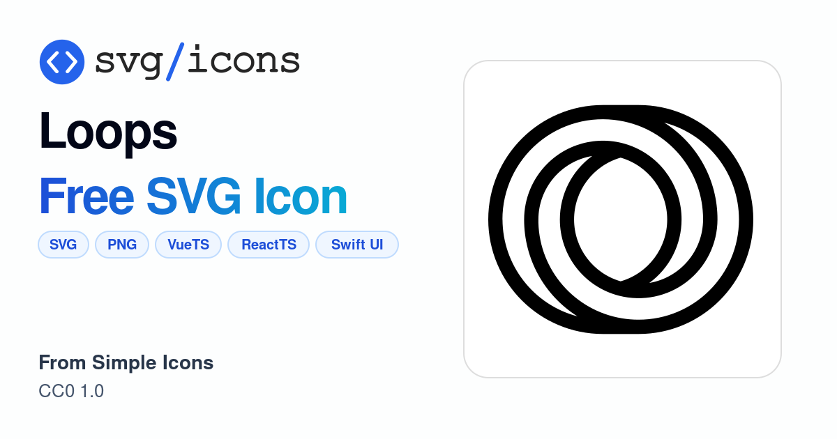 Loops SVG Icon - Free Loops PNG & SVG Download