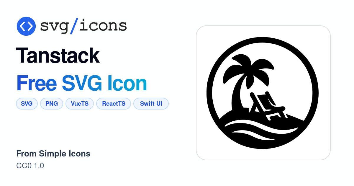 Tanstack SVG Icon - Free Tanstack PNG & SVG Download