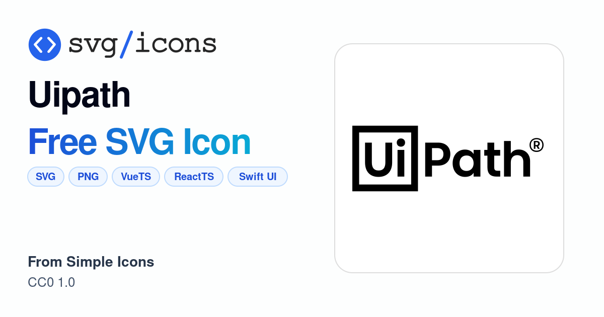 Uipath SVG Icon - Free Uipath PNG & SVG Download