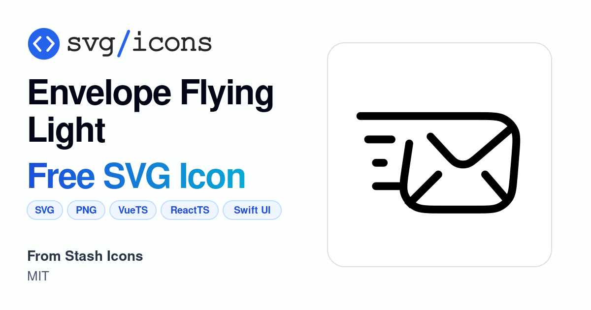 Envelope-flying-light SVG Icon - Free Envelope-flying-light PNG & SVG ...