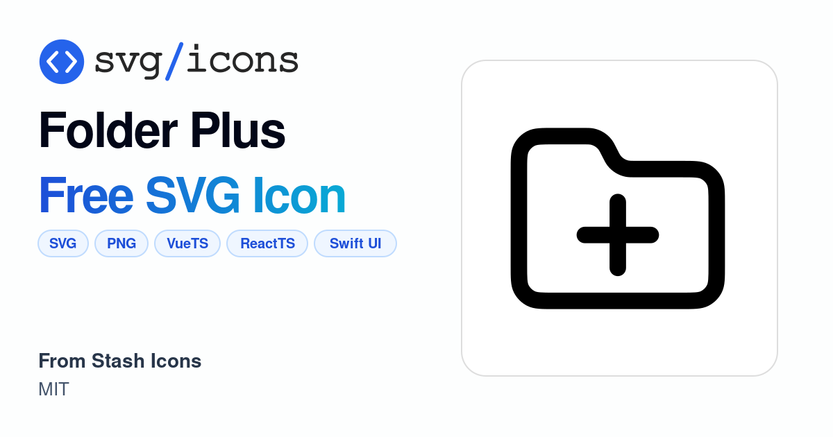 Folder-plus SVG Icon - Free Folder-plus PNG & SVG Download