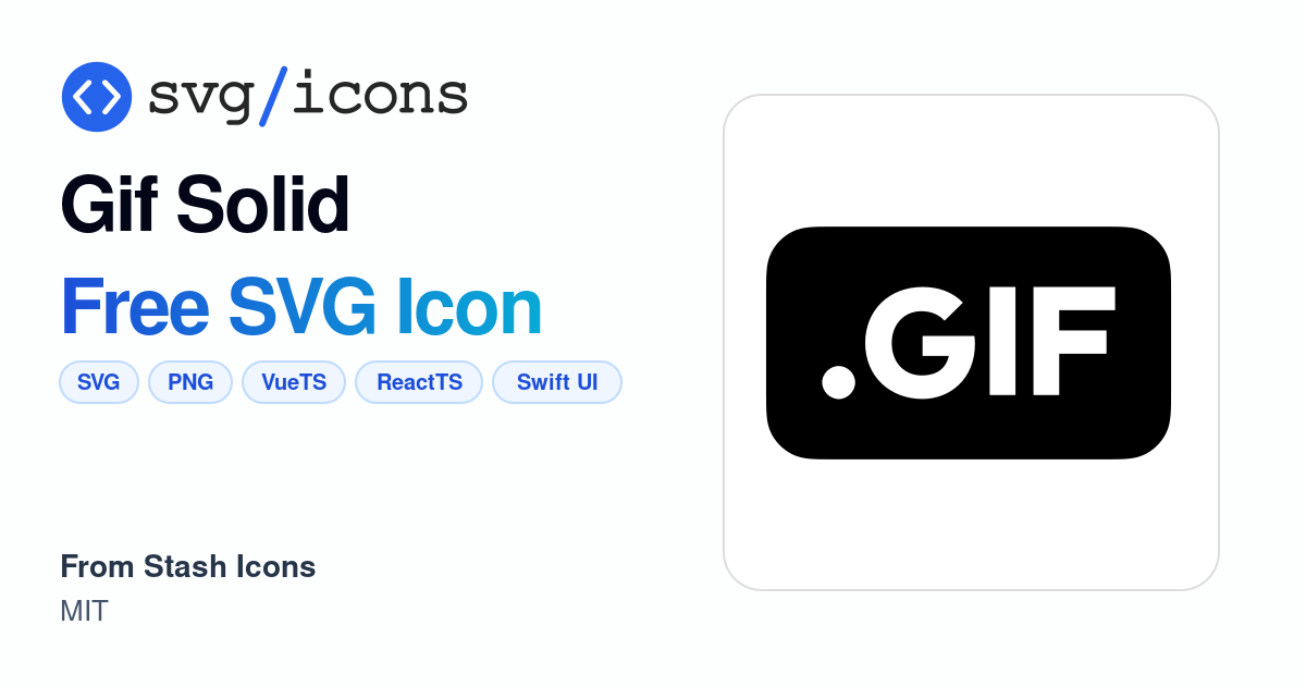 Gif-solid SVG Icon - Free Gif-solid PNG & SVG Download