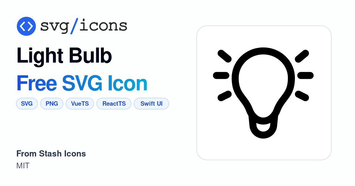 Light-bulb SVG Icon - Free Light-bulb PNG & SVG Download