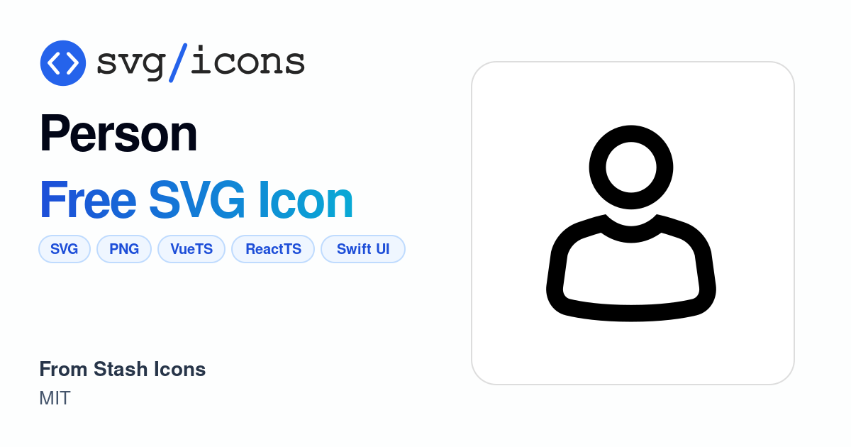 Person SVG Icon - Free Person PNG & SVG Download