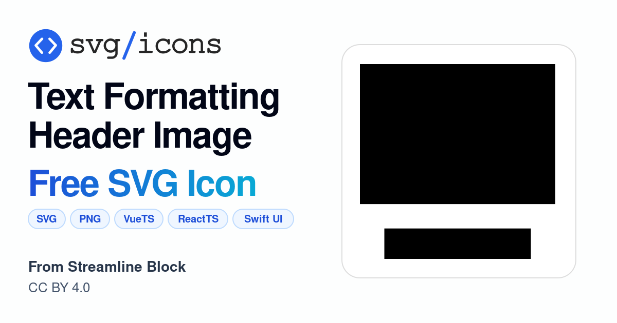 Text-formatting-header-image SVG Icon - Free Text-formatting-header ...