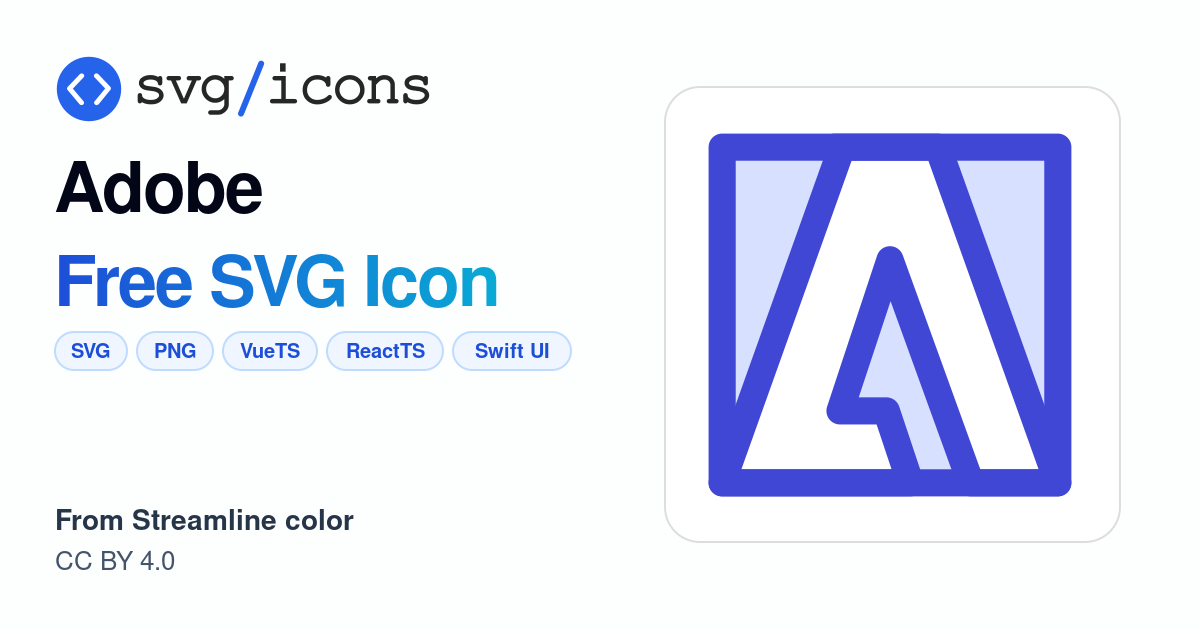 Adobe SVG Icon - Free Adobe PNG & SVG Download