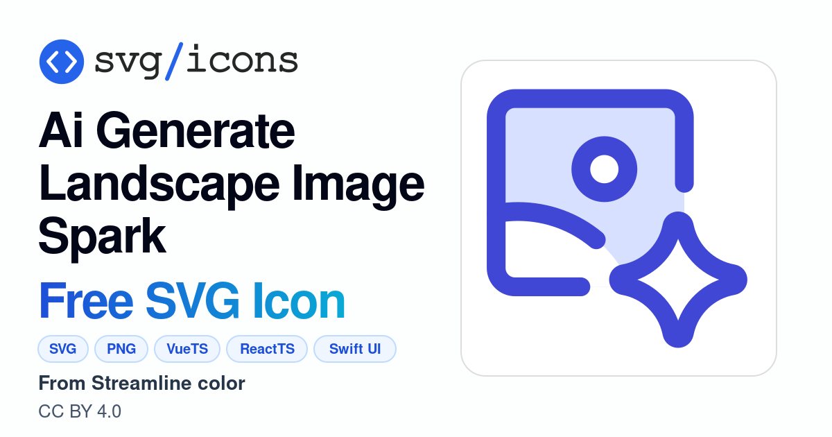 Ai-generate-landscape-image-spark SVG Icon - Free Ai-generate-landscape ...