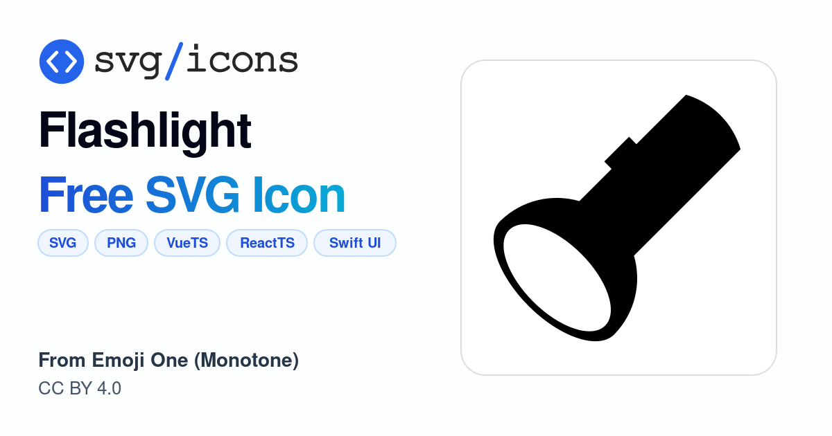 Flashlight SVG Icon - Free Flashlight PNG & SVG Download