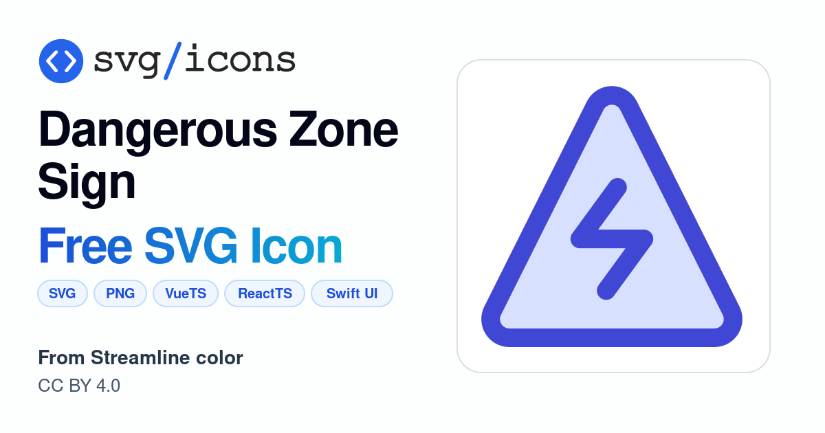 Dangerous-zone-sign SVG Icon - Free Dangerous-zone-sign PNG & SVG Download