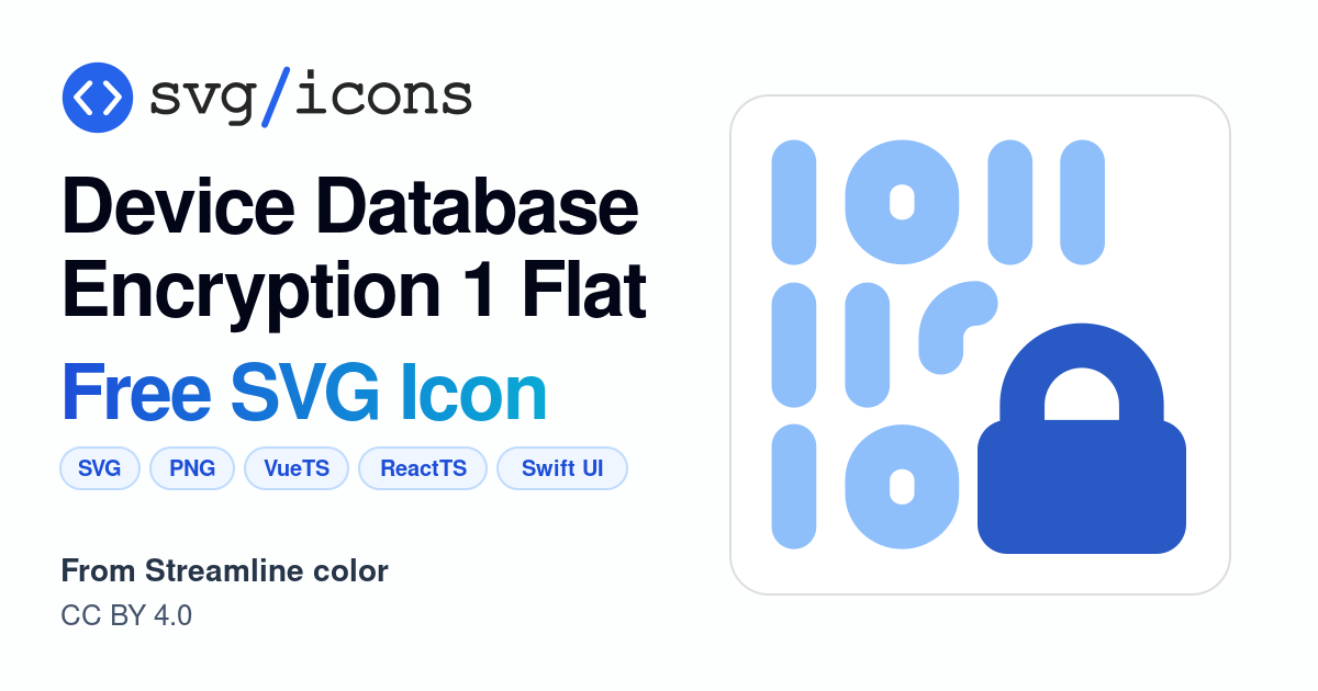 Device-database-encryption-1-flat SVG Icon - Free Device-database ...