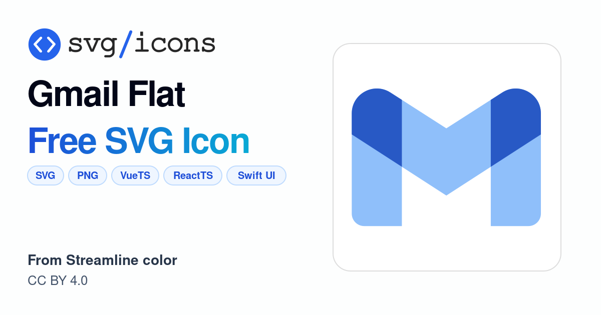 Gmail-flat SVG Icon - Free Gmail-flat PNG & SVG Download