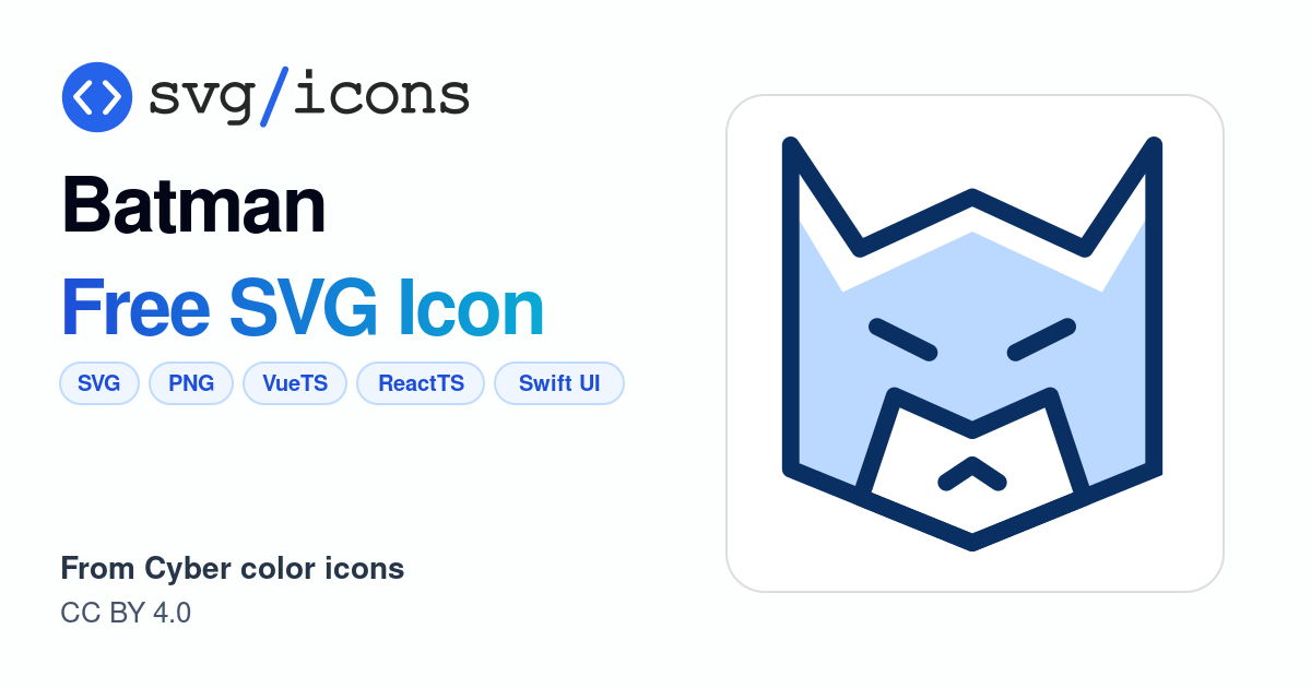 Batman SVG Icon - Free Batman PNG & SVG Download
