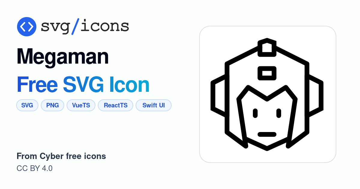 Megaman SVG Icon - Free Megaman PNG & SVG Download