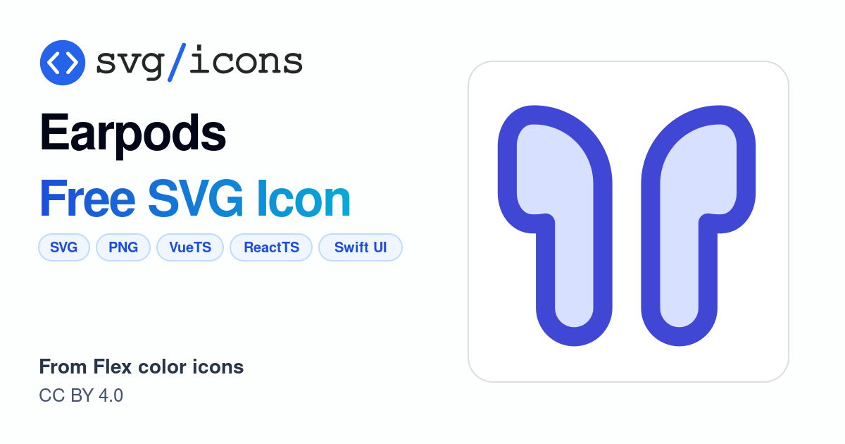 Earpods SVG Icon - Free Earpods PNG & SVG Download