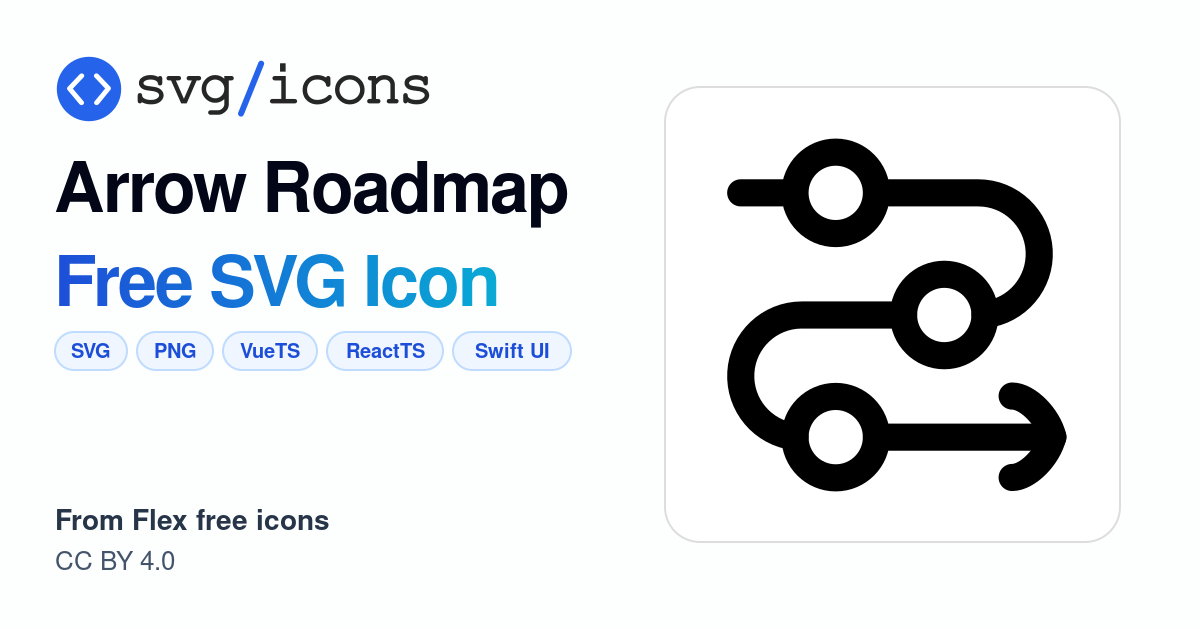 Arrow-roadmap SVG Icon - Free Arrow-roadmap PNG & SVG Download
