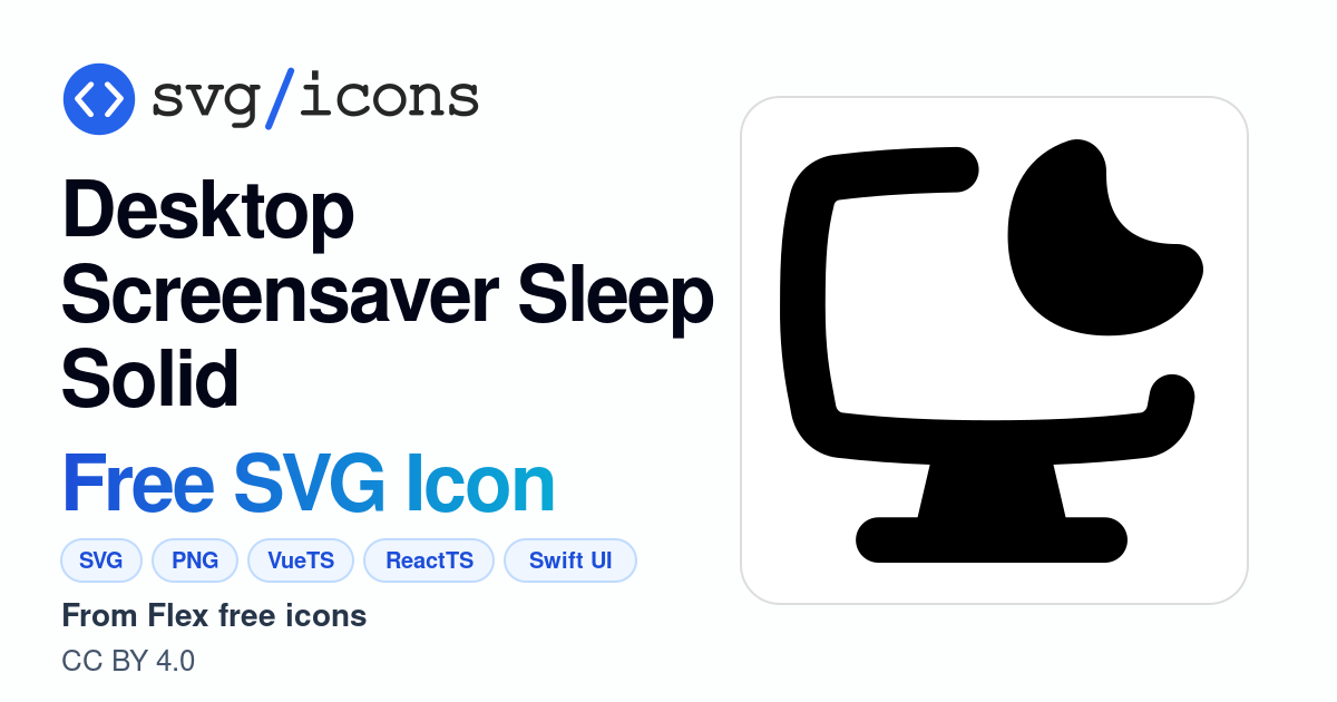 Desktop-screensaver-sleep-solid SVG Icon - Free Desktop-screensaver ...