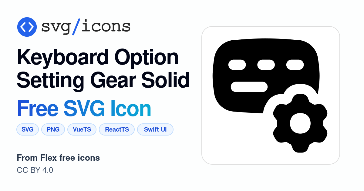 Keyboard-option-setting-gear-solid SVG Icon - Free Keyboard-option ...