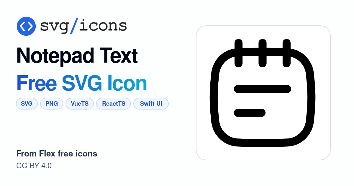 Notepad-text SVG Icon - Free Notepad-text PNG & SVG Download