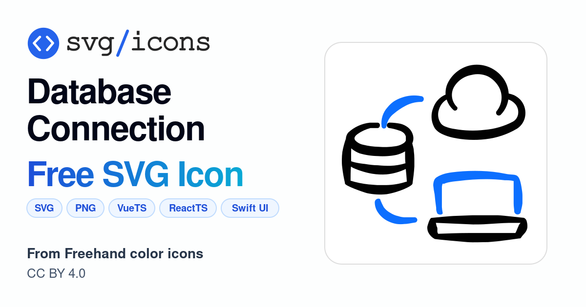 Database-connection SVG Icon - Free Database-connection PNG & SVG Download