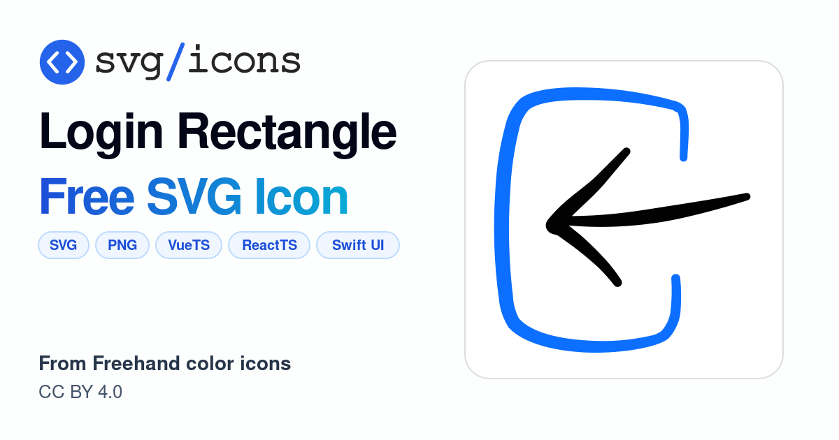 Login-rectangle SVG Icon - Free Login-rectangle PNG & SVG Download