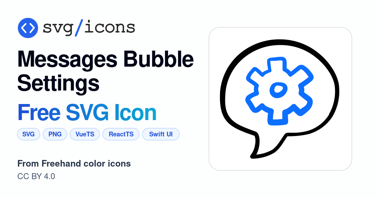 Messages-bubble-settings SVG Icon - Free Messages-bubble-settings PNG ...