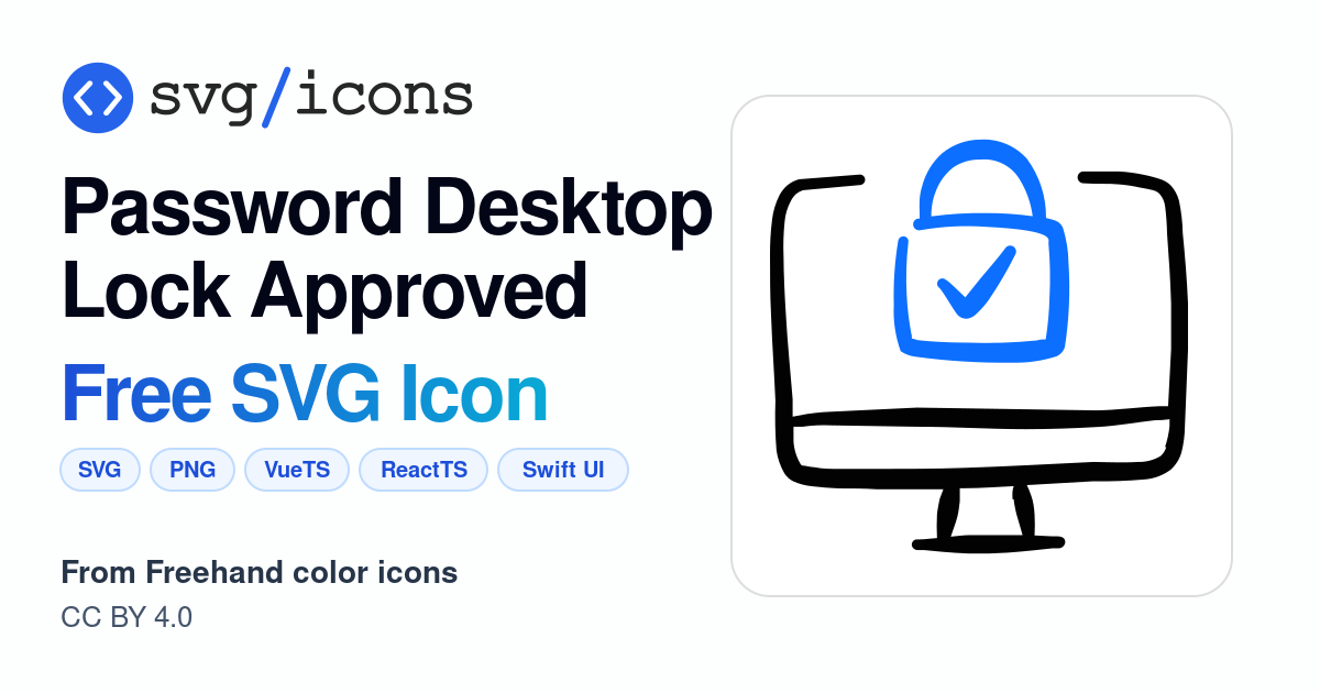 Password-desktop-lock-approved SVG Icon - Free Password-desktop-lock ...