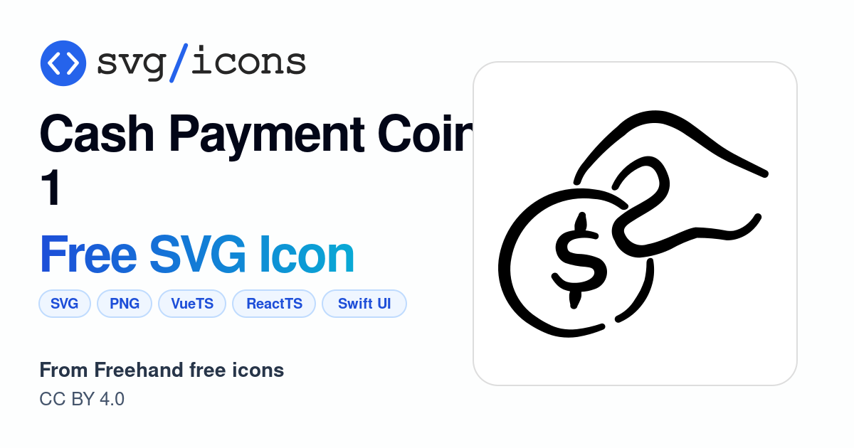 Cash-payment-coin-1 SVG Icon - Free Cash-payment-coin-1 PNG & SVG Download